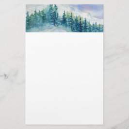 Vinterbergen Snö jul Brev Brevpapper