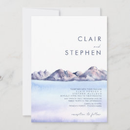 Vinterberget allt i en bröllopsinbjudan inbjudningar
