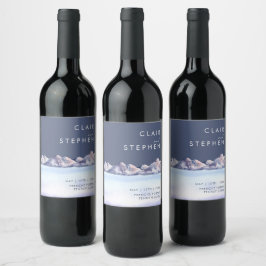 Vinterberget Evening Bröllop Vin-etikett Vinflaska Etikett