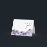 Vinterberget tackkort<br><div class="desc">Det här Vinterberget-kortet är precis vad du har tittar för för att slutföra ditt enkla, roliga moody bröllop. Designad med rosa och blå pastellvattenfärg som på ett vackert sätt blandas in i marin och högdagrar som alla är perfekt för en kvällsbild. Det är säkert att på ett vackert sätt föra...</div>