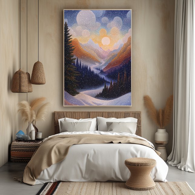 Vinterbergsdalen i Pointillist Stil Poster (Skapare uppladdad)