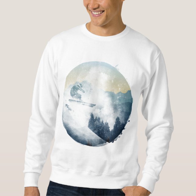 Vinterbergskidbacke, herrtröja sweatshirt (Framsida)