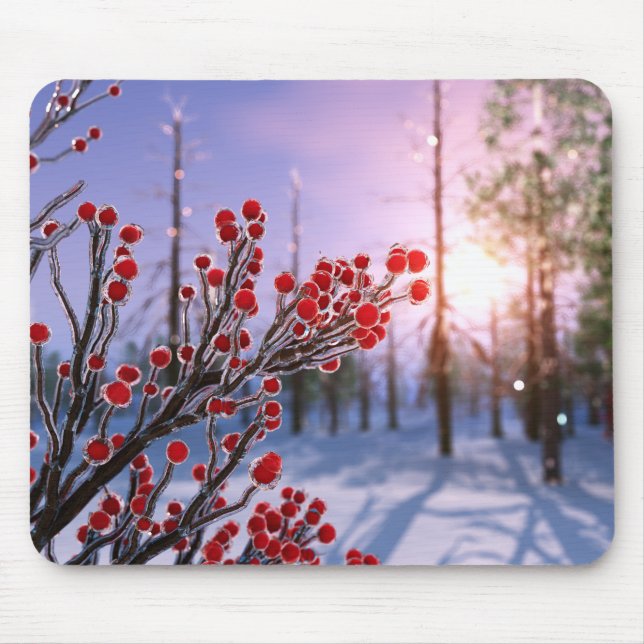 Vinterberry i Ice Mousepad Musmatta (Framsidan)
