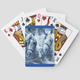 Vinterbilsfoto för vackert Horse Team Casinokort