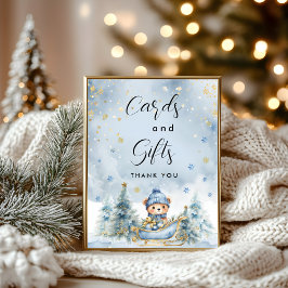 Vinterbjörn, babystölder|Cards och gåvor Poster