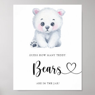 Vinterbjörn - gissa hur många björnar Polarna är Poster