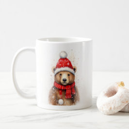 Vinterbjörn i Mysigt Red Hat Kaffemugg