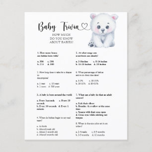 Vinterbjörn polar - Baby Trivia Barnstödsspel