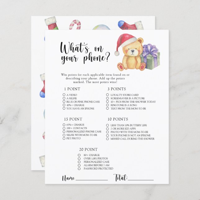 Vinterbjörn - Vad är det för mobilt spel? (Fram/baksida)