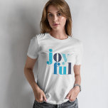 Vinterblå "Glatt" jul T Shirt<br><div class="desc">En jultomtskur.</div>