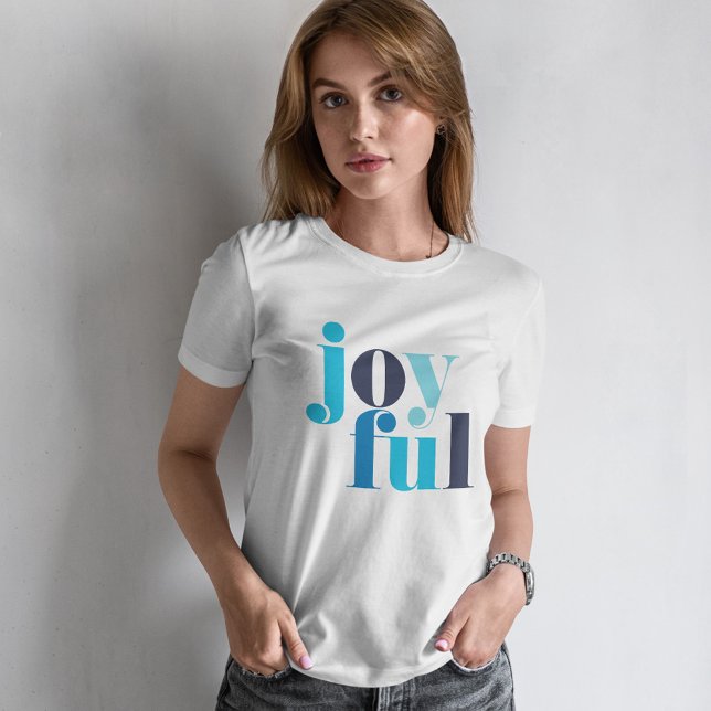 Vinterblå "Glatt" jul T Shirt (Skapare uppladdad)