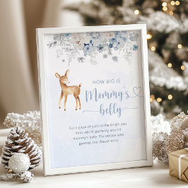 Vinterblå hjort hur stort är mamma Berey-spelet? Poster