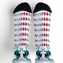 Vinterblå julprydnad Horse Art White