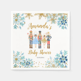 Vinterblå nuflake Nutcracker Pappra blöjor Pappersservett