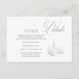 Vinterblå tillbehörskortdetaljer tilläggskort