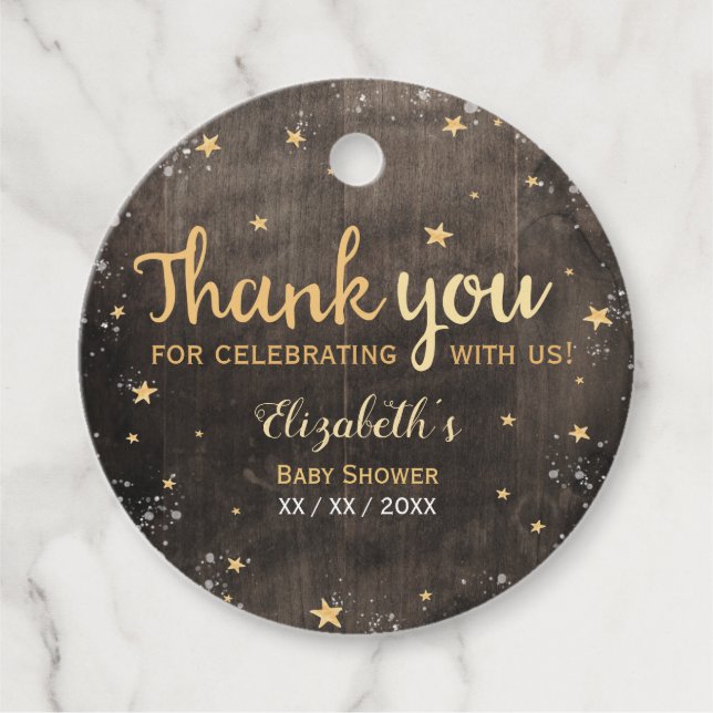 Vinterbläckstråle vattenfärg unisex babydusch gåvor etiketter (Framsida)