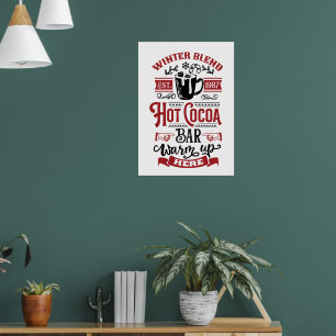 Vinterblandningen av kakao i hett pub julkonsten o poster