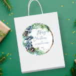 vinterblåsbär från god jul gräs runt klistermärke<br><div class="desc">God jul gräs: vinterblåa vinterbär,  presentklistermärken snöflingor tallar vattenfärgsmall julklistermärken</div>