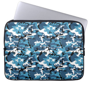 Vinterblått Camo Laptop Sleeve