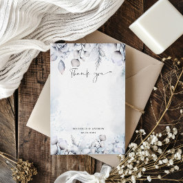 Vinterblått fotoutfoto - tackkort tack kort