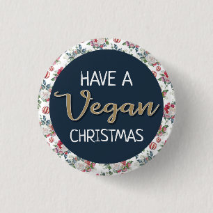 Vinterblått från Vegan och blommigt från guld Knapp