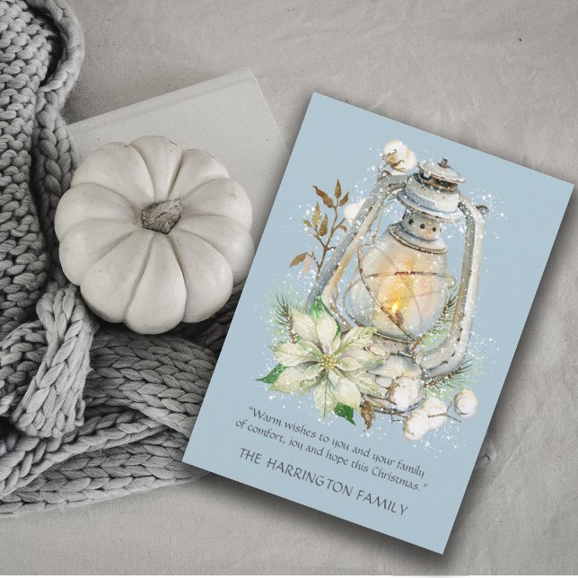 Vinterblått kort för lanternor Snö (Skapare uppladdad)