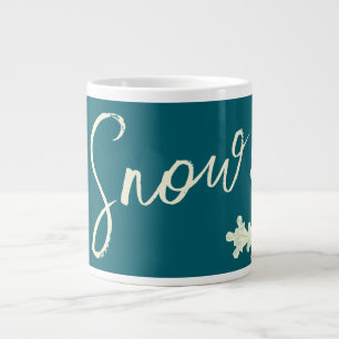 vinterblått skiffer och elegant av smör från snö jumbo mugg