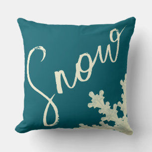 vinterblått skiffer och elegant av smör från snö kudde