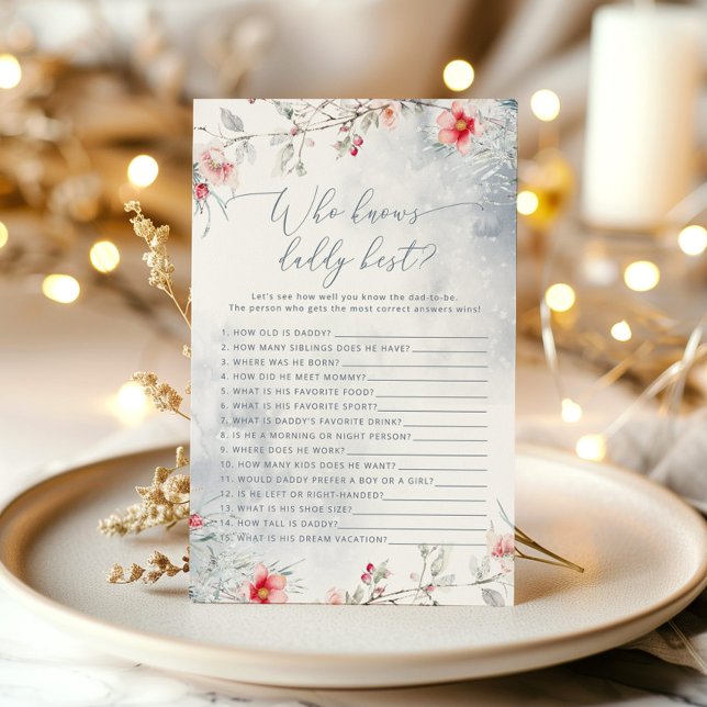 Vinterblått Vem vet vem som har pappa bästa babydu (Skapare uppladdad)