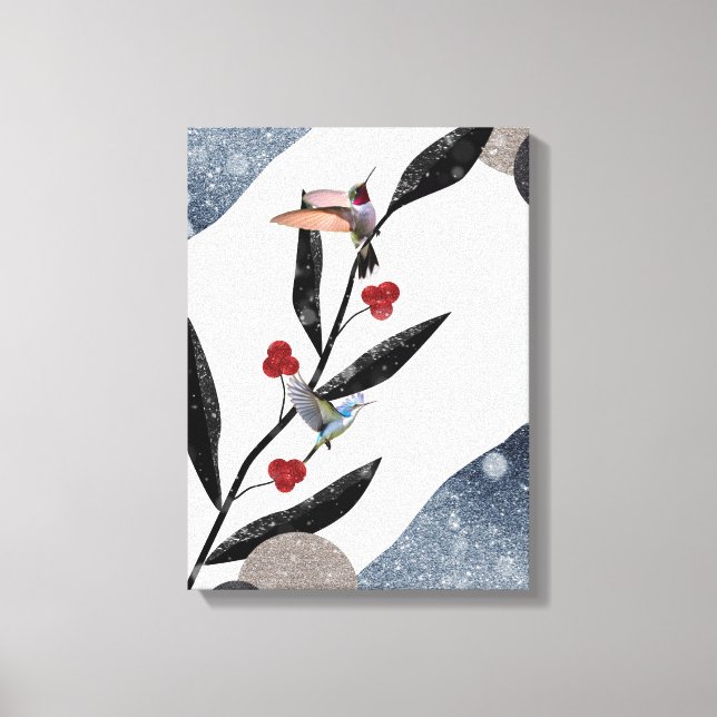 Vinterblomma Abstrakt Canvastryck (Framsida)