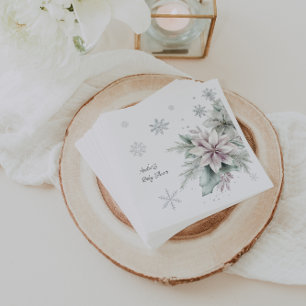 Vinterblomma Baby Shower Pappersservett