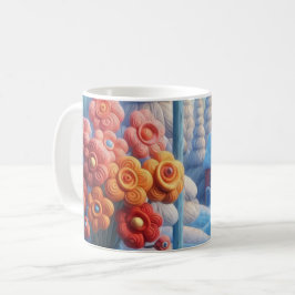 Vinterblommande fönster kaffemugg