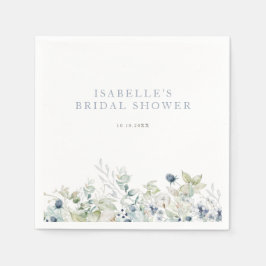 Vinterblommig bröllopsfest pappersservett