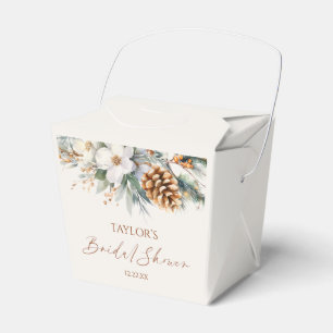 Vinterblommig Tall Bröllopsdusch Presentaskar