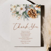 Vinterblommig tall jul bröllopsdusch