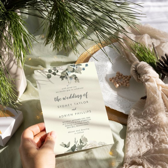 VinterBlommigt | Elfenbenskusten Bröllop under inb Inbjudningar (Skapare uppladdad)