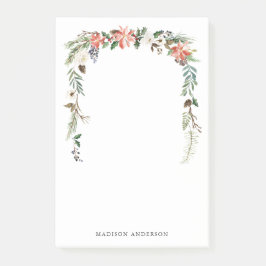 VinterBlommigt | Helgdag för Personlig Post-it Block