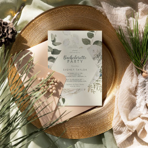 VinterBlommigt Ivory Bachelorette Party Inbjudningar