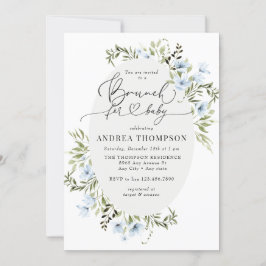 Vinterblommor | Babybrunch Inbjudningar