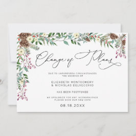 Vinterblommor | Försenat bröllopsmeddelande Inbjudningar