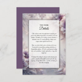 Vinterblommor från silver och Mjuka Ametyst Tilläggskort