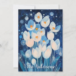 Vinterblommor Julkort