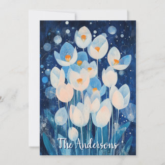 Vinterblommor Julkort