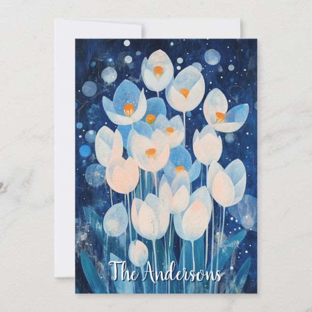 Vinterblommor Julkort (Framsida)