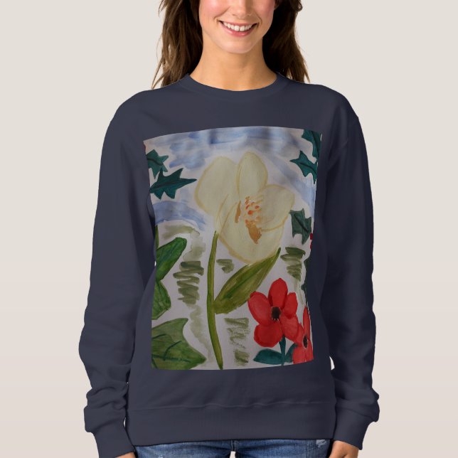 Vinterblommor & Rosor Tröja (Framsida)