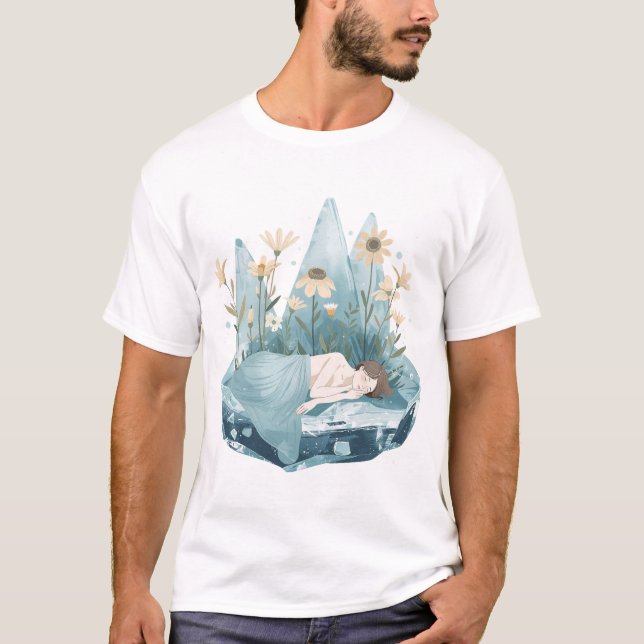 Vinterblomning T Shirt (Framsida)