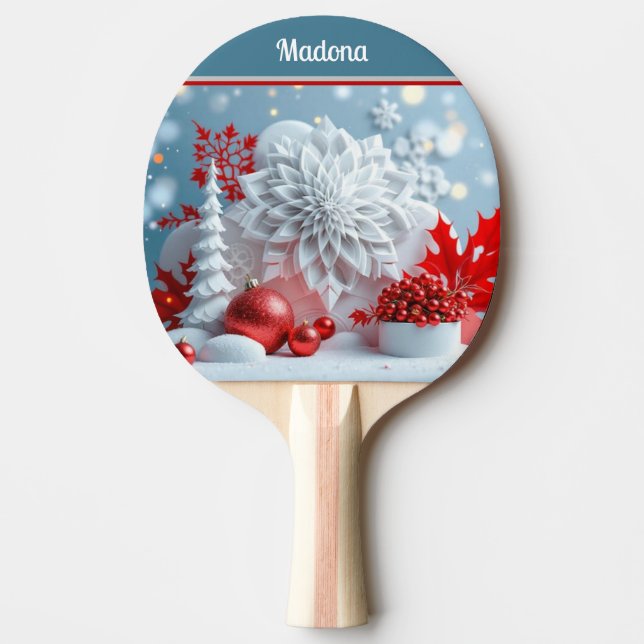 Vinterblomsterkomposition Pingisracket (Framsidan)