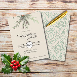 Vinterbotanik Julfest Foliage Firande Inbjudningar