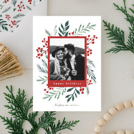 Vinterbotaniker Jul Foto Red Lycklig Julkort
