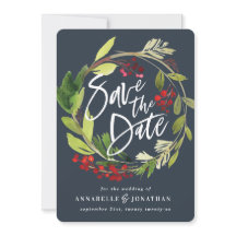 Vinterbotanisk bladrött grönt vattenfärgad spara